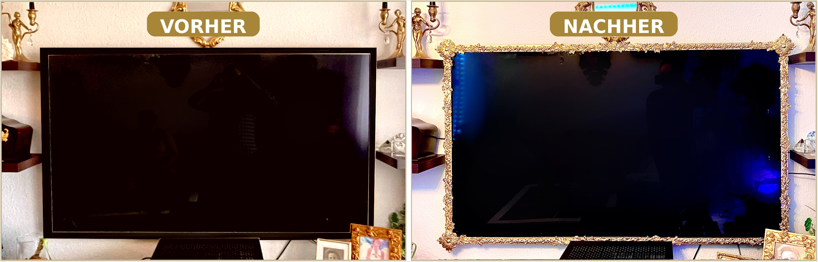 Rahmenerstellung um den Fernseher